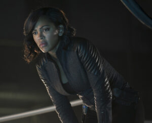 MINORITY REPORT: Megan Good in the all-new “Everybody Runs” season finale episode of MINORITY REPORT airing Monday, Nov. 30 (9:00-10:00 PM ET/PT) on FOX. Cr: Katie Yu / FOX. © 2015 FOX Broadcasting.