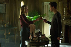 The Originals -- "No More Heartbreaks" -- Image Number: OG318b_0059.jpg -- Pictured (L-R): Leah Pipes as Cami and Joseph Morgan as Klaus -- Photo: Bob Mahoney/The CW -- ÃÂ© 2016 The CW Network, LLC. All rights reserved.