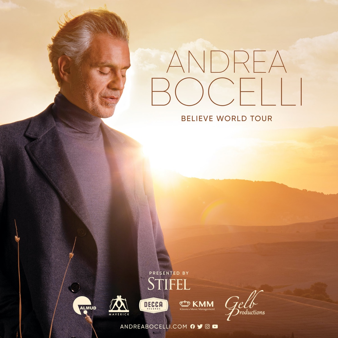 Andrea Bocelli Announces 2021 US Tour Dates; Tour Visits Capital One