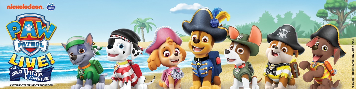 PAW Patrol Announces The Great Pirate Adventure at EagleBank Arena March 31-April 3, 2022