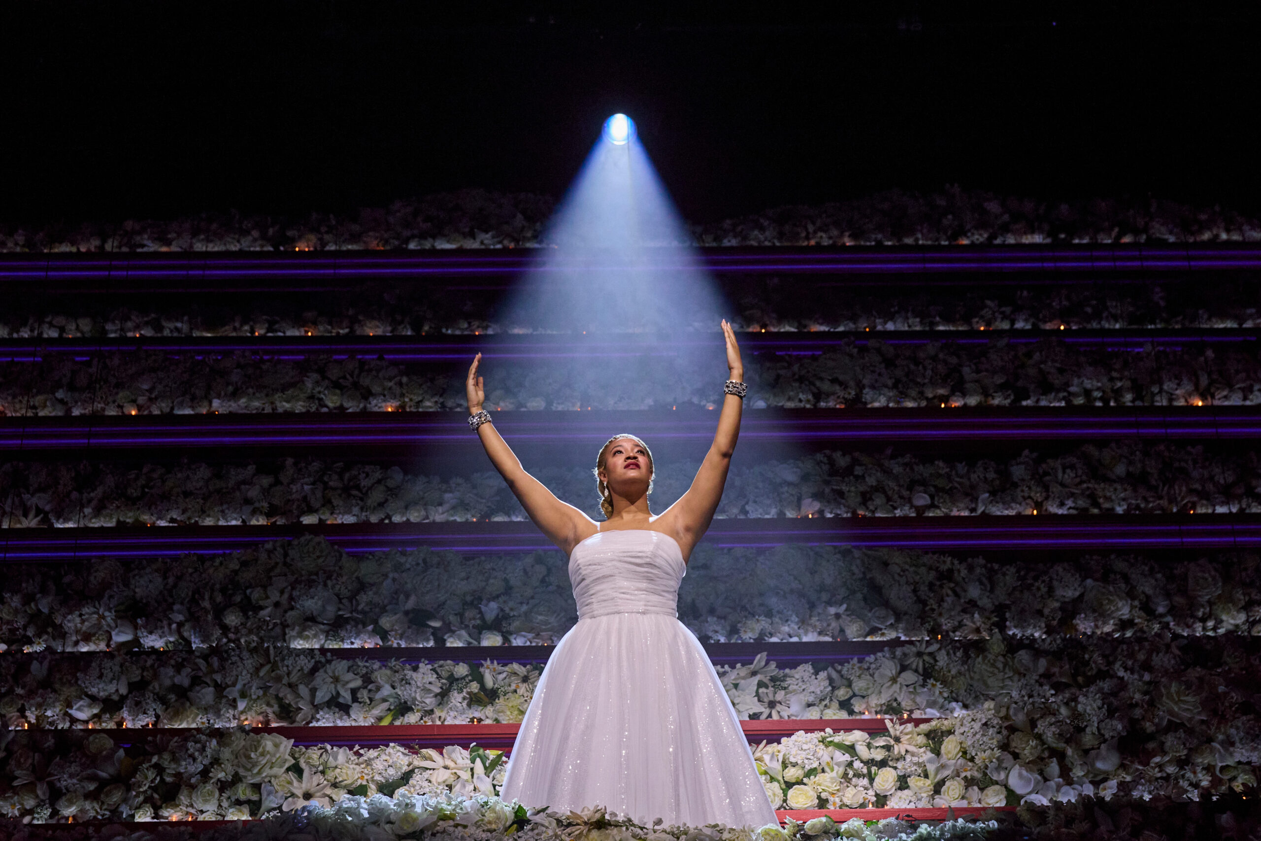 Shereen Pimentel in EVITA at Shakespeare Theatre Company. (DJ Corey Photography)