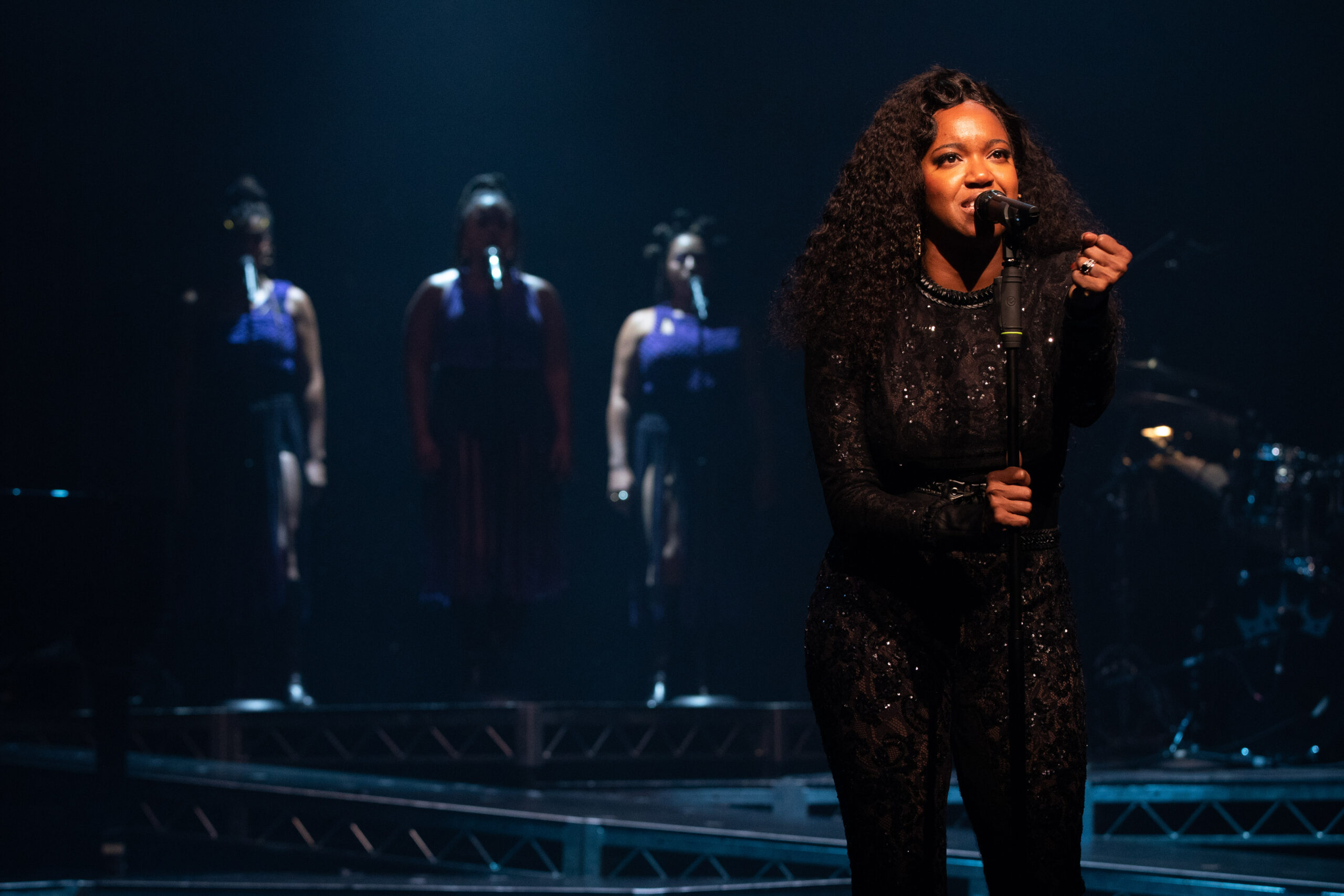 Chelsea Lee Williams, Stacey Sargeant, Ximone Rose, and Whitney White in MACBETH IN STRIDE. (Teresa Wood)