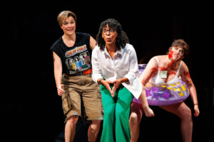 Kelly McAndrew, Yesenia Iglesias and Megan Hill in POTUS at Arena Stage at the Mead Center for American Theater running October 13 through November 12. Photo by Kian McKellar.